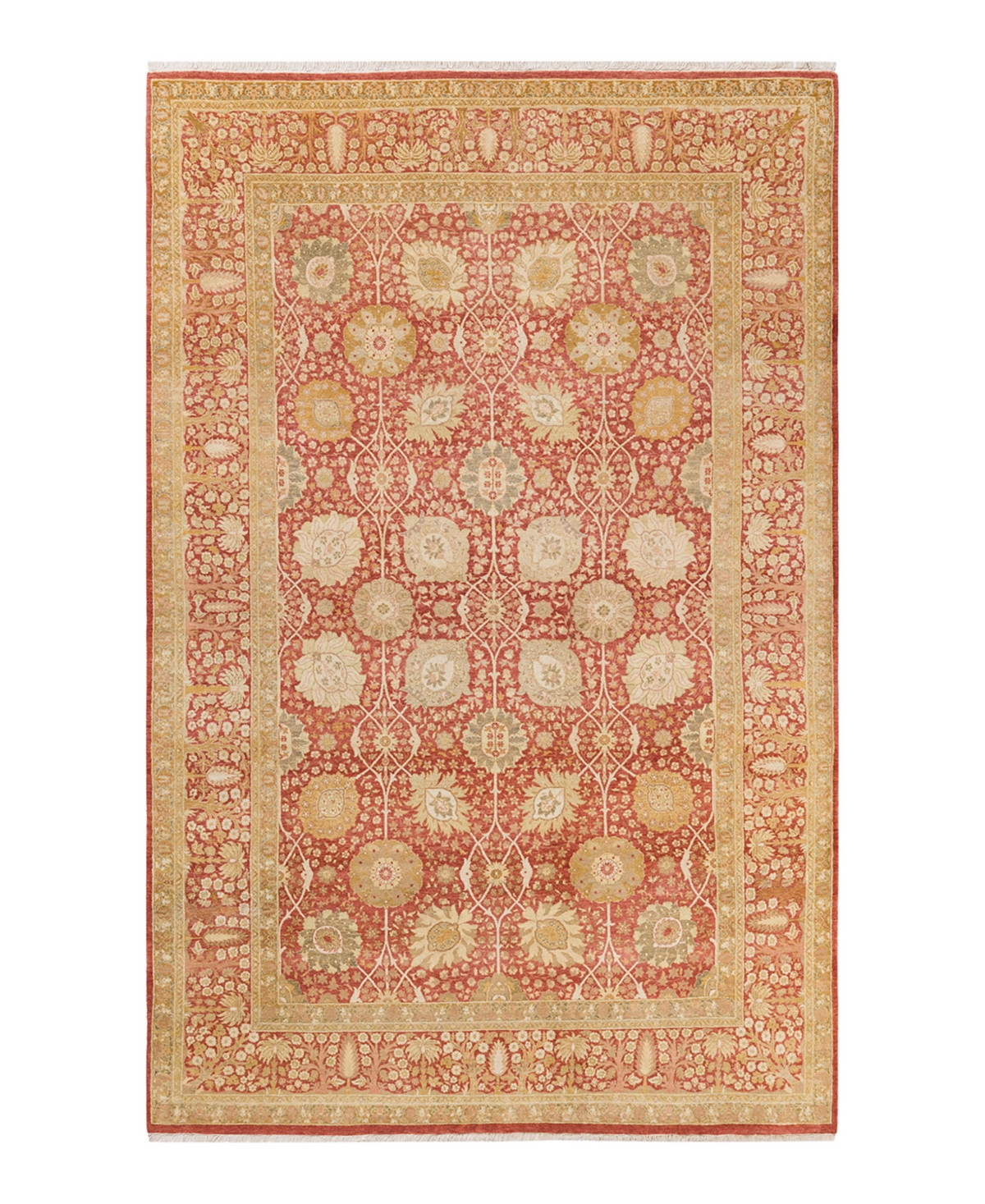 Closeout! Adorn Hand Woven Rugs Mogul M1494 6'1in x 9'7in Area Rug - Orange