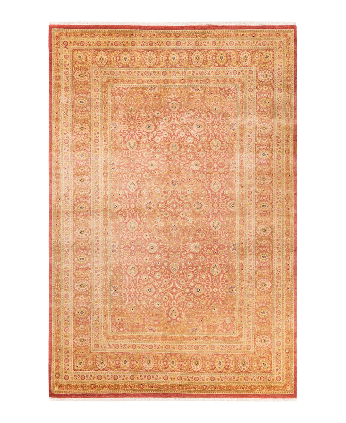 Closeout! Adorn Hand Woven Rugs Mogul M1503 6'4in x 9'6in Area Rug - Orange