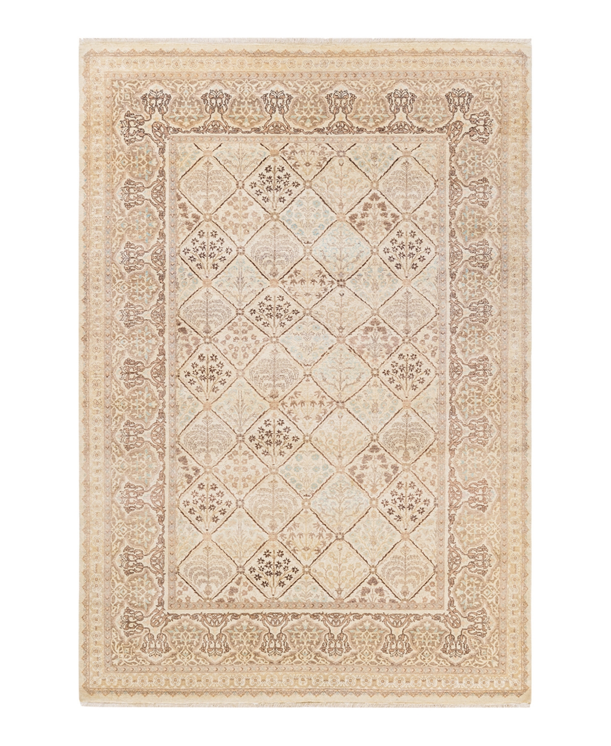 Closeout! Adorn Hand Woven Rugs Mogul M1521 6'3in x 9'2in Area Rug - Ivory
