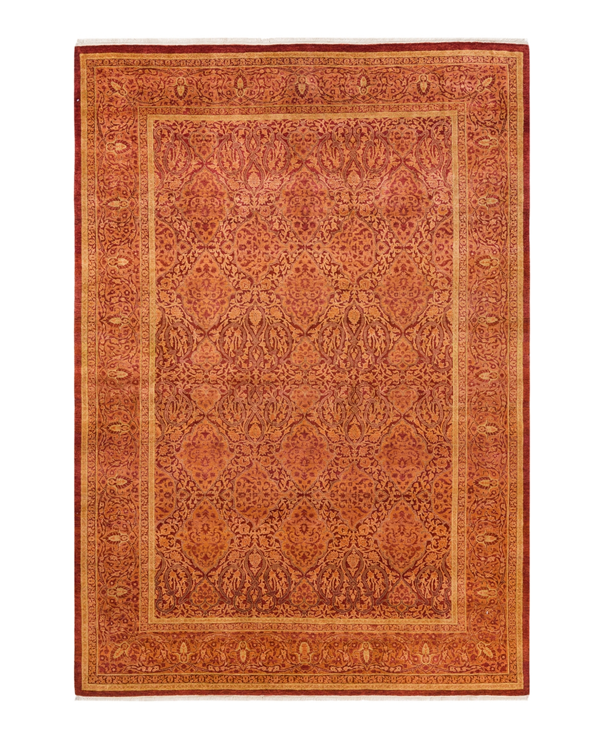 Closeout! Adorn Hand Woven Rugs Mogul M1598 6'4in x 9'2in Area Rug - Orange