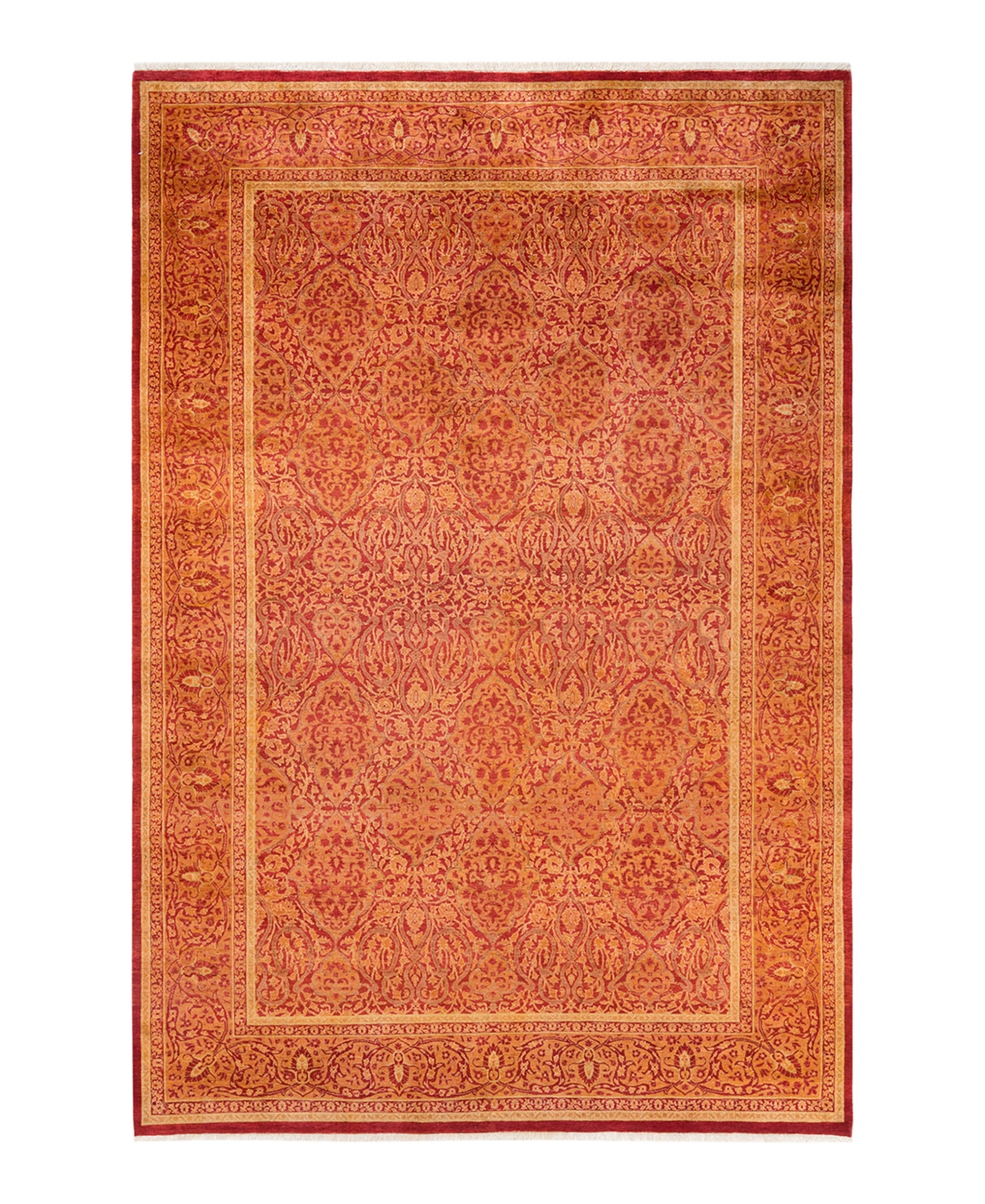 Closeout! Adorn Hand Woven Rugs Mogul M1605 6'2in x 9'3in Area Rug - Orange