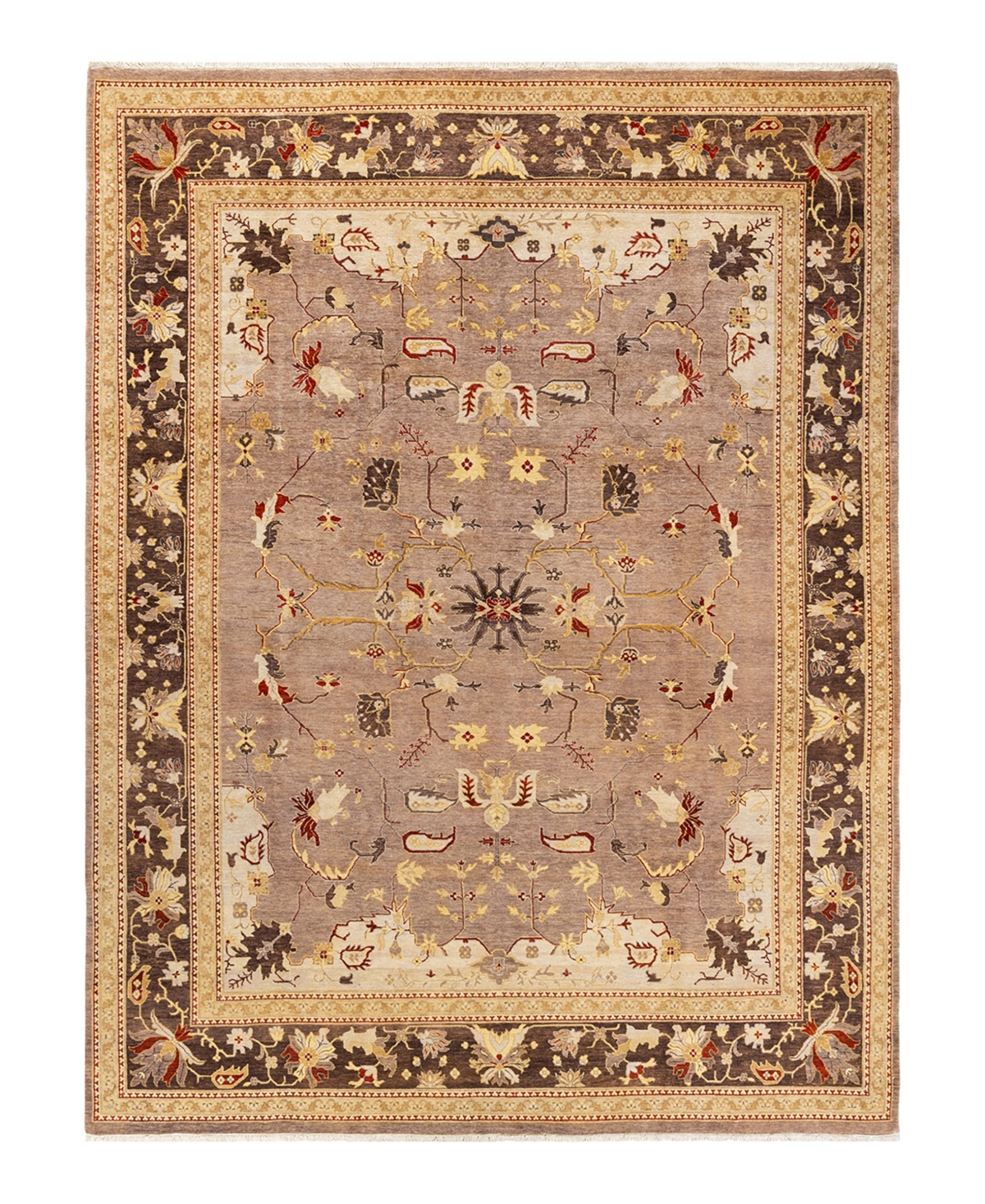 Closeout! Adorn Hand Woven Rugs Eclectic M1504 8'10in x 12'2in Area Rug - Walnut