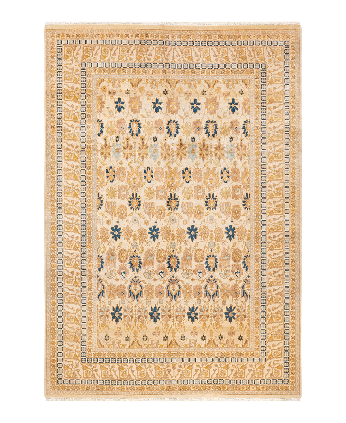 Closeout! Adorn Hand Woven Rugs Mogul M1395 6'2in x 9' Area Rug - Ivory