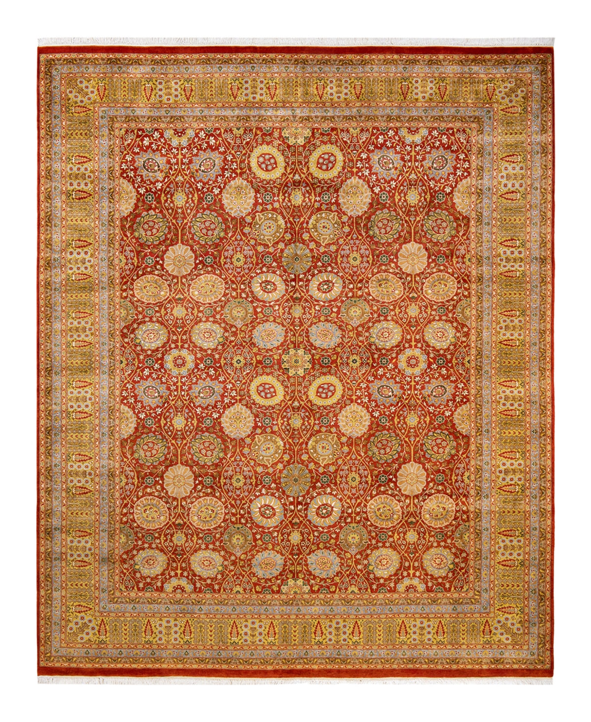 Closeout! Adorn Hand Woven Rugs Mogul M1599 8'2in x 10'1in Area Rug - Orange