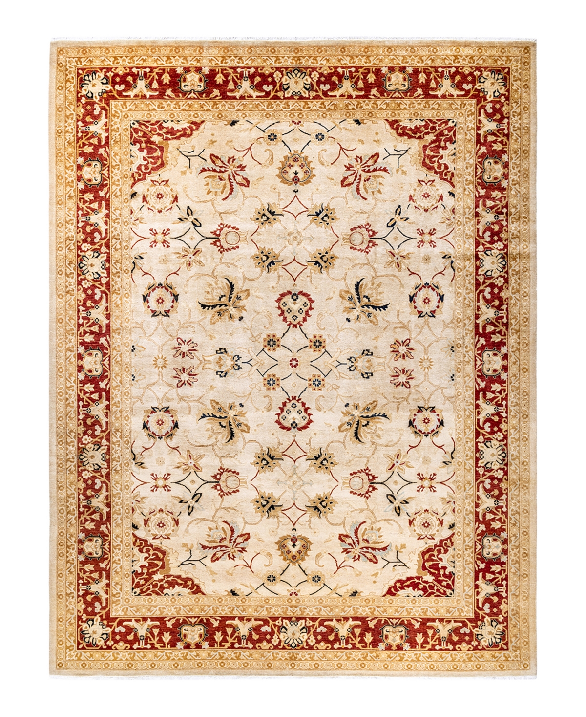 Closeout! Adorn Hand Woven Rugs Eclectic M1675 9' x 12' Area Rug - Ivory