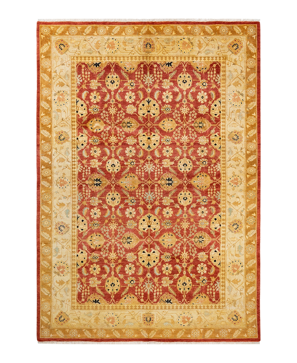 Closeout! Adorn Hand Woven Rugs Mogul M1462 6'2in x 8'10in Area Rug - Orange
