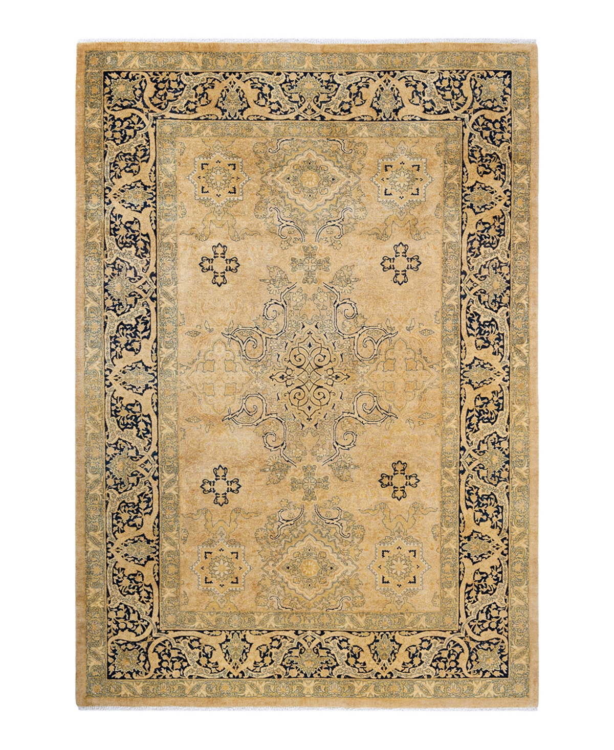 Closeout! Adorn Hand Woven Rugs Mogul M1322 6'3in x 9'2in Area Rug - Ivory