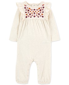 Baby Girls Embroidered Floral Jumpsuit