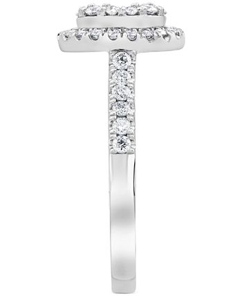 Macy's - Diamond Princess Oval Halo Bridal Set (1 ct. t.w.) in 14k White Gold