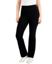 DANSKIN NOW Womens Size M Medium 8/10 Black Yoga Pants Cotton Spandex  Stretch