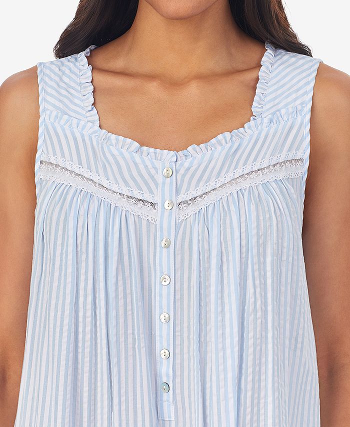 Eileen West Ruffle Trim Striped Seersucker Nightgown Macy s