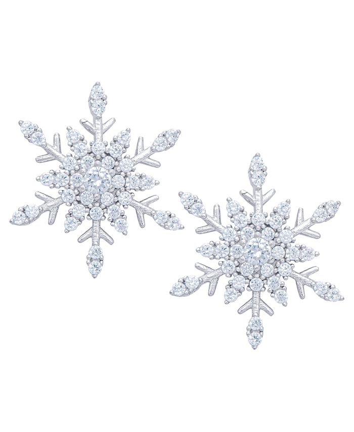 Macy's new arrivals snowflake earrings