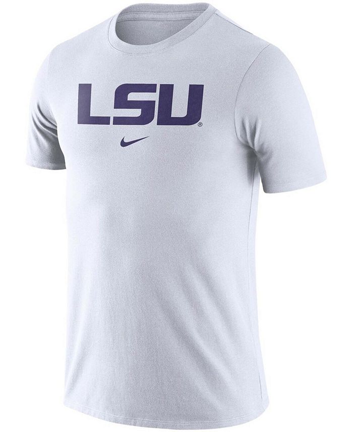Nike Men's White LSU Tigers Essential Wordmark T-shirt - Macy's