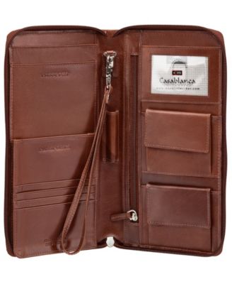 Men's Casablanca Collection Deluxe Zippered Passport and Travel Organizer