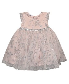 Little Girls Lurex Embroidered High-Low Dress