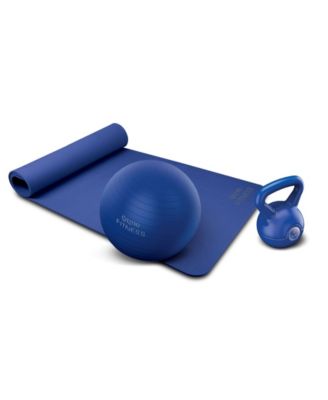 Photo 1 of Lomi 3-in-1 Ultimate Workout Set
Yoga mat dimensions - 68" L x 24" W x 0.2" H
Stability ball - 25.6" D
Stability ball weight - 1.7 lb
Kettlebell weight - 5 lb
Set includes - 1 yoga mat, 1 stability ball and 1 kettlebell