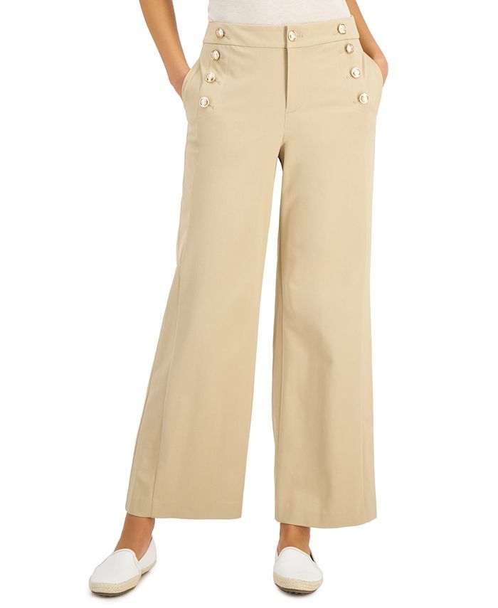 Charter Club Petite Wide-Leg Sailor Pants, Created for Macy's & Reviews ...