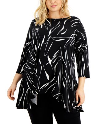 Alfani - Plus Size Printed Tunic Top