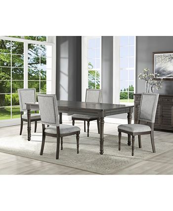 Furniture - Linett 5-Pc Dining ( Table + 4  Upholstered Side Chairs)