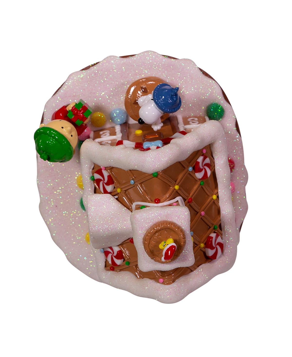 Kurt Adler Battery-Operated Peanuts Led Gingerbread House Table Piece