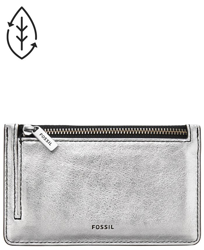 Fossil Women's Logan Leather Zip Card Case Macy's