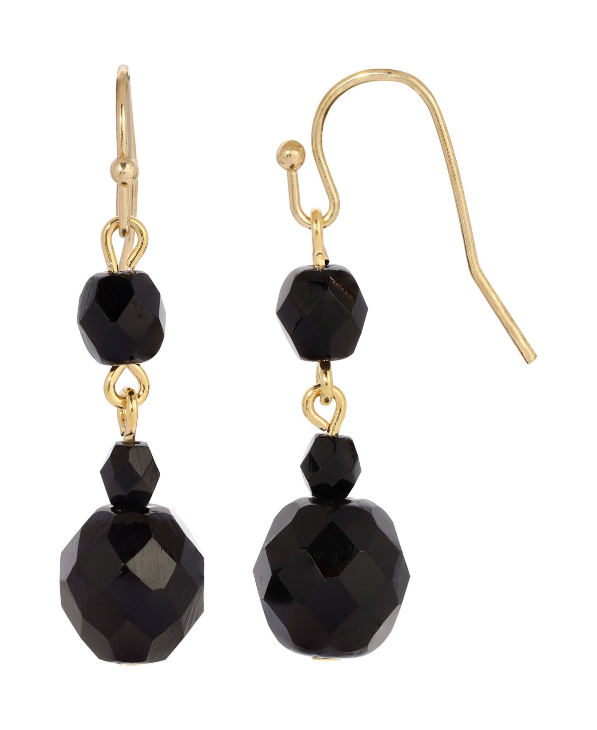 2028 Beaded Drop Earring In Black