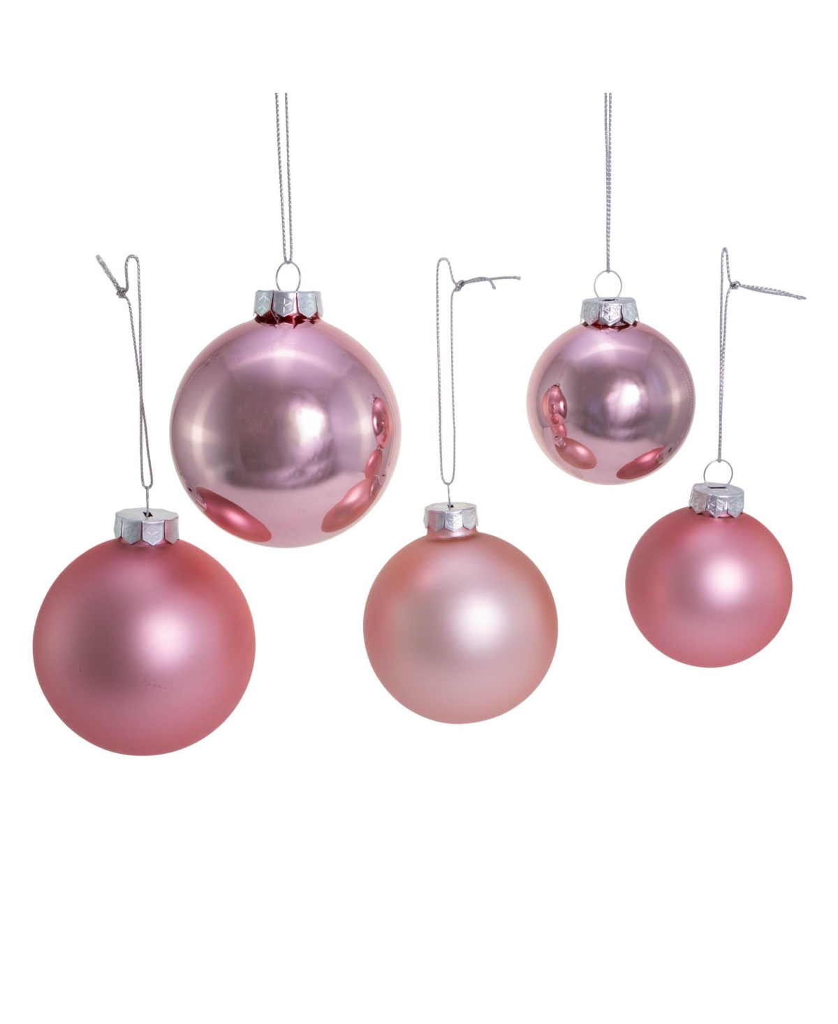 Kurt Adler 60-80 Shiny and Matte Glass Ball Ornaments 20 Piece Set