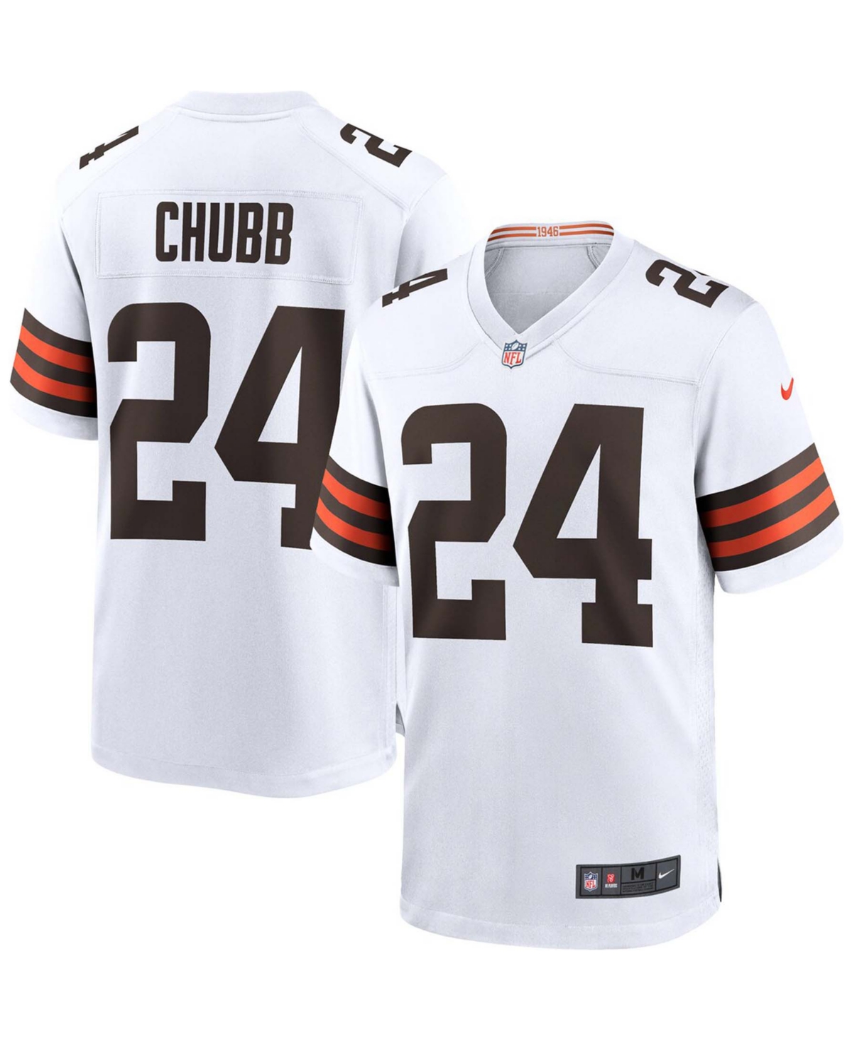 Nike Men's Nick Chubb White Cleveland Browns Game Jersey -brwns