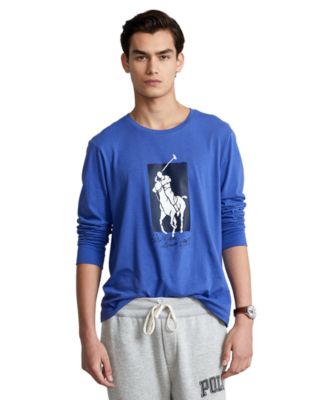 폴로 랄프로렌 Polo Ralph Lauren Mens Big Pony Classic-Fit Jersey T-Shirt,Liberty Blue
