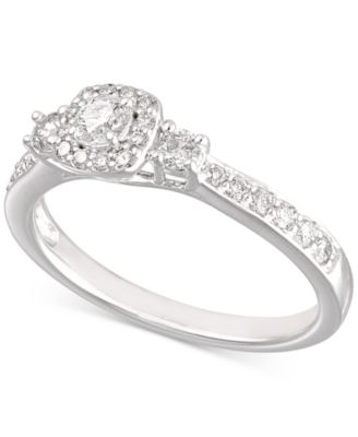 Macy's - Diamond Engagement Ring (1/2 ct. t.w.) in 14k White Gold