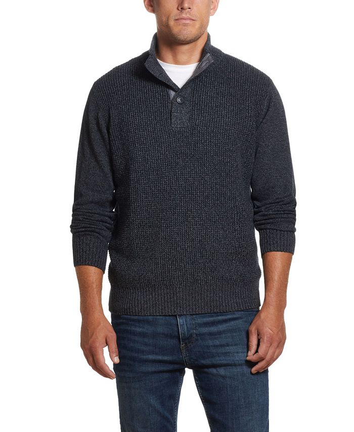 Weatherproof Vintage Men's Button Up Mock Neck Sweater - Macy's
