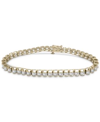 Macy's Diamond Tennis Bracelet (3 ct. t.w.) in 10k Gold - Macy's