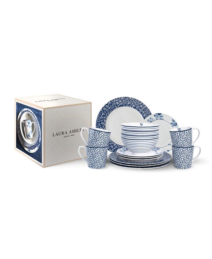 Laura Ashley Blueprint Collectables Dinner Set in Gift Box, 16 Pieces