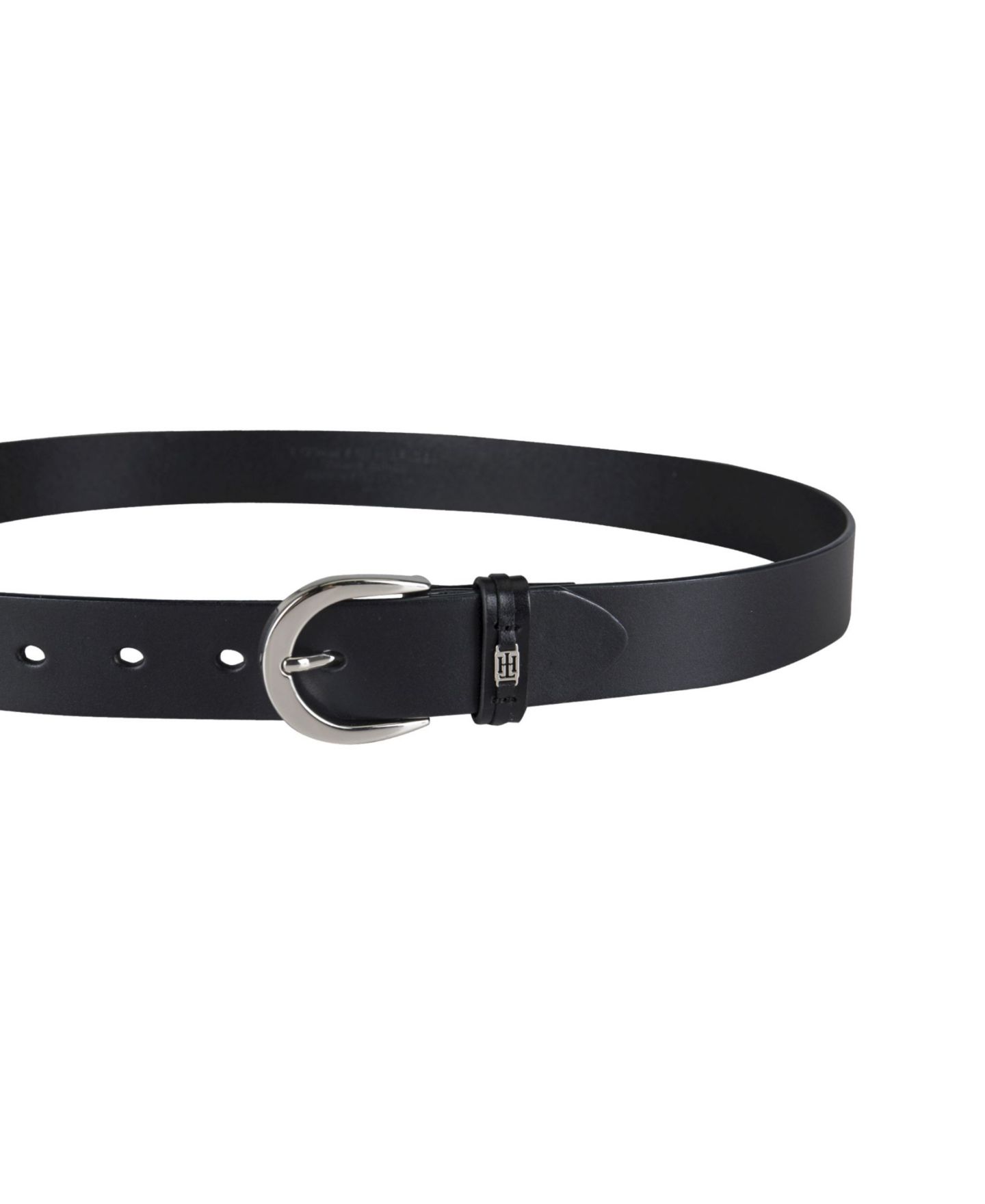 Женский ремень Tommy Hilfiger Signature Leather Jean Belt, цвет: Чёрный — фото 5
