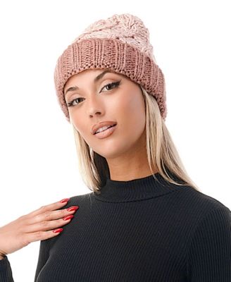 Women's Chunky Marled Cable Knit Beanie