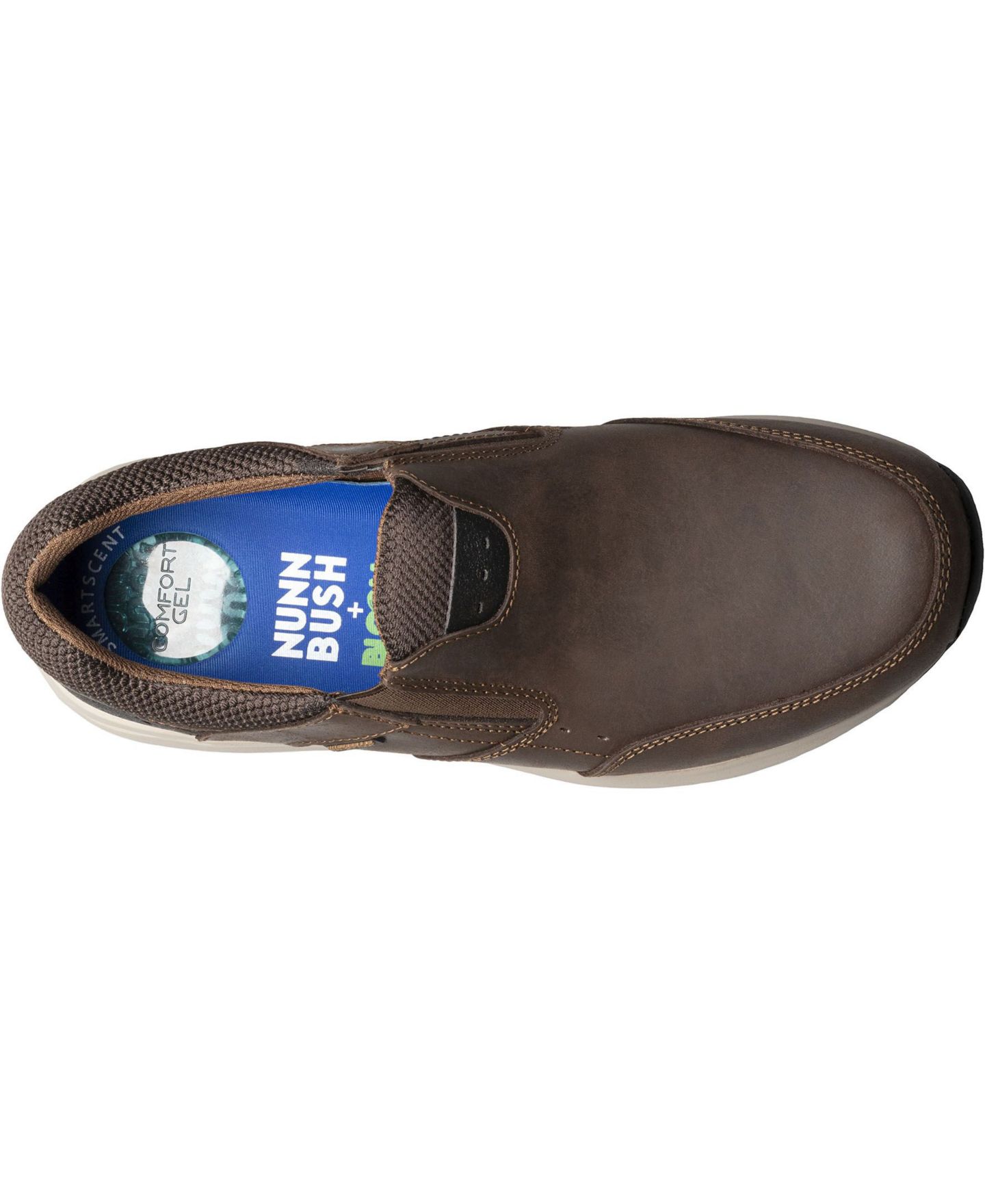 Мужские туфли Nunn Bush Excursion Water-Resistant Moccasin Toe Slip-On, цвет: Коричневый — фото 4