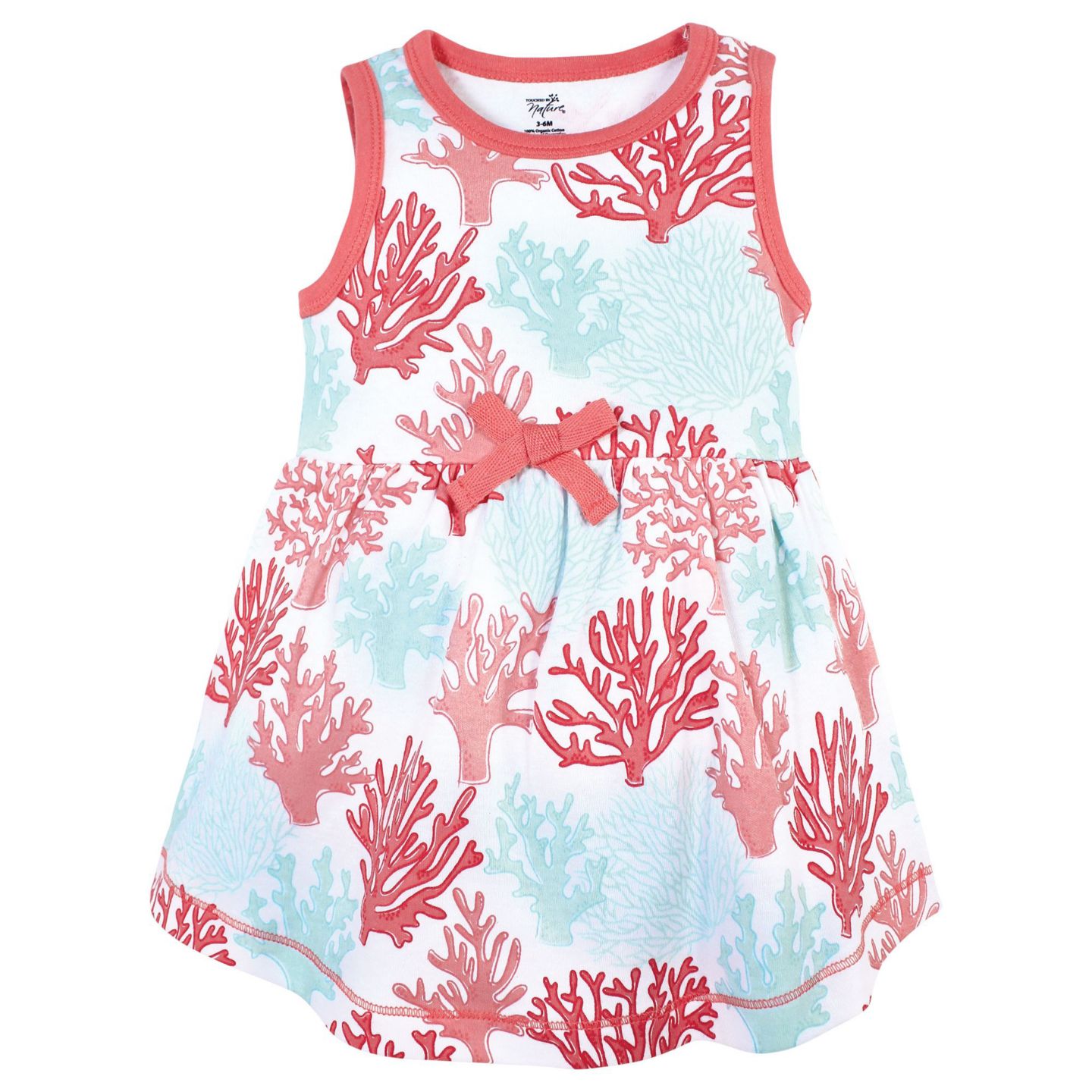Платья Touched by Nature 2Pk Natural Sleeveless для девочек-малышей, цвет: Коралловый — фото 3