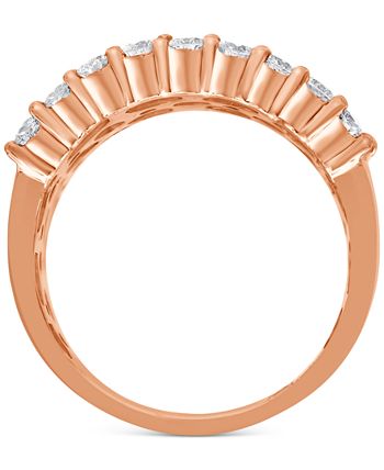 Macy's - Diamond Multirow Statement Ring (3 ct. t.w.) in 14k Rose Gold