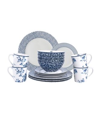Laura Ashley CLOSEOUT! Blueprint Collectables Dinner Set in Gift Box, 16 Pieces