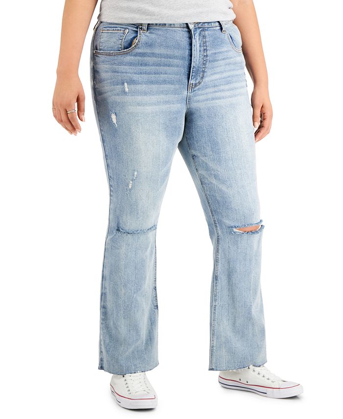 Tinseltown Trendy Plus Size High Rise FlaredLeg Jeans & Reviews