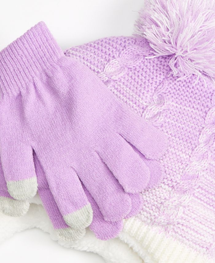 Berkshire Little Girls Hat & Gloves Set Macy's