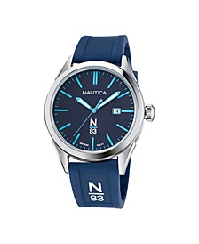 N83 Men's Blue Silicone Strap Watch 40mm