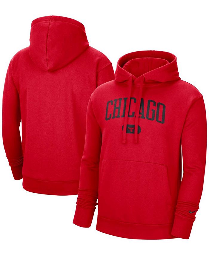 Nike Men's Red Chicago Bulls Heritage Essential Pullover Hoodie Macy's