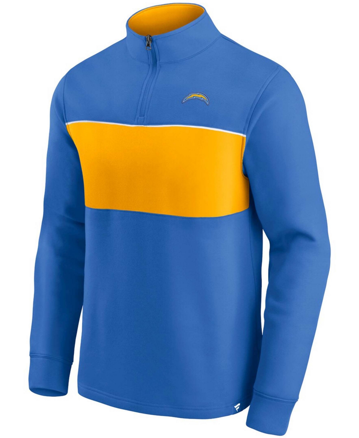Men'sand Gold Los Angeles Chargers Block Party Quarter-Zip Jacket - Powder Blue, Gold