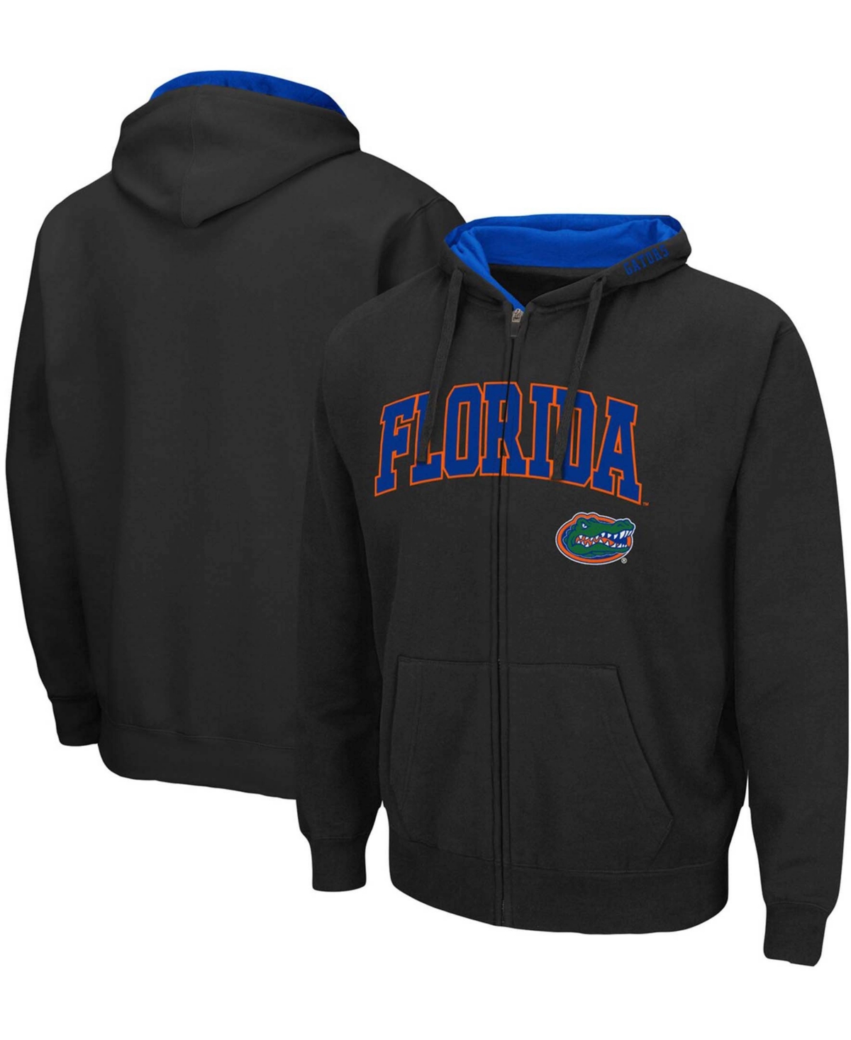 Colosseum Men's Florida Gators Arch Logo 3.0 Full-zip Hoodie In Black