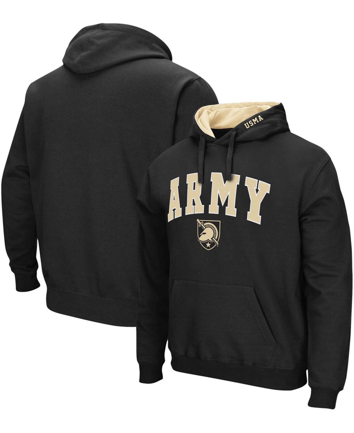 Shop Colosseum Men's Black Army Black Knights Arch Logo 3.0 Pullover Hoodie