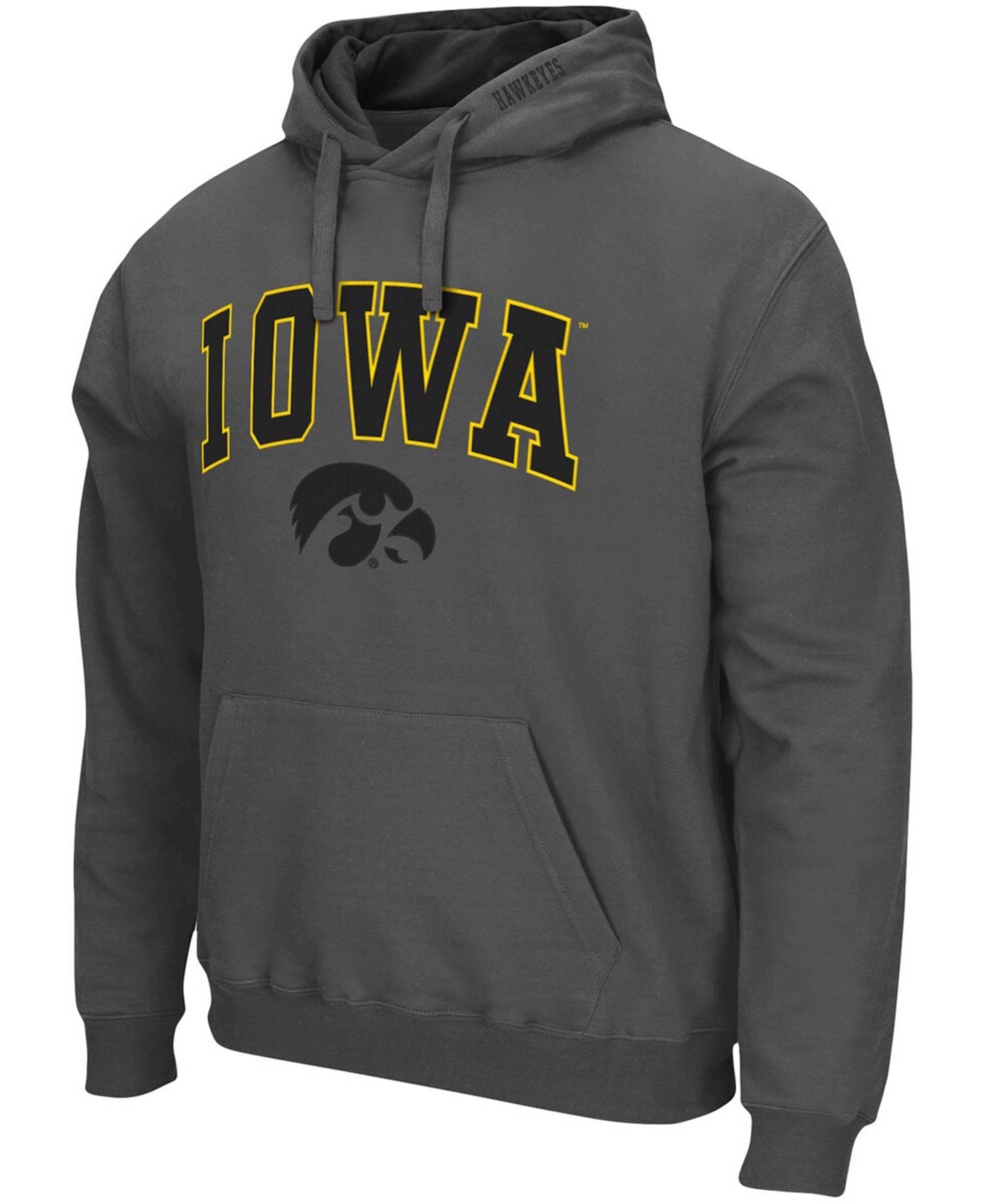 Colosseum Men's Iowa Hawkeyes Arch & Logo 3.0 Pullover Hoodie In White