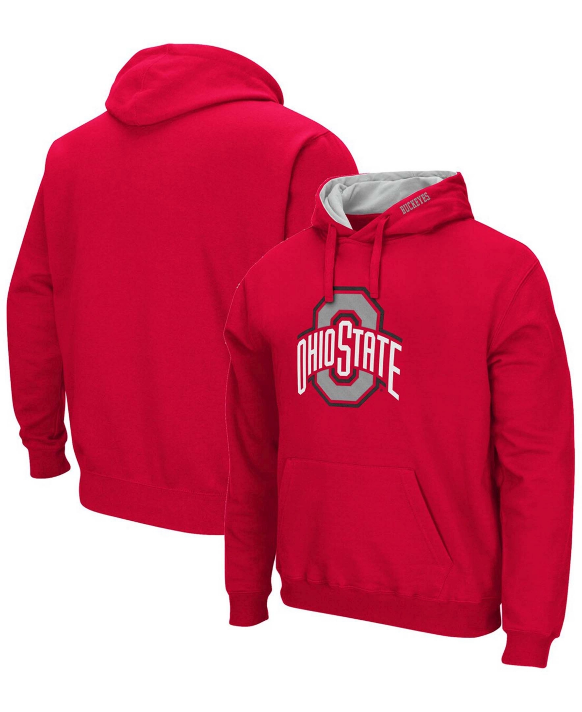 Colosseum Men's Scarlet Ohio State Buckeyes Arch Logo 3.0 Pullover Hoodie In Scarlet