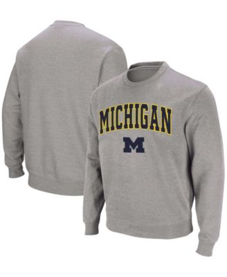 Men's Michigan Wolverines Arch & Logo Crew Neck Sweatshirt