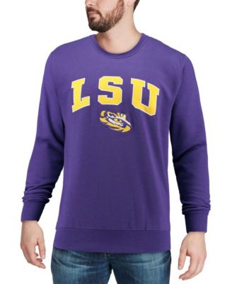 Men's LSU Tigers Arch & Logo Crew Neck Sweatshirt